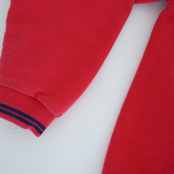 Vintage Northern Reflections Red Navy 100% Cotton Crewneck Varsity Sweater XL - Picture 7 of 10